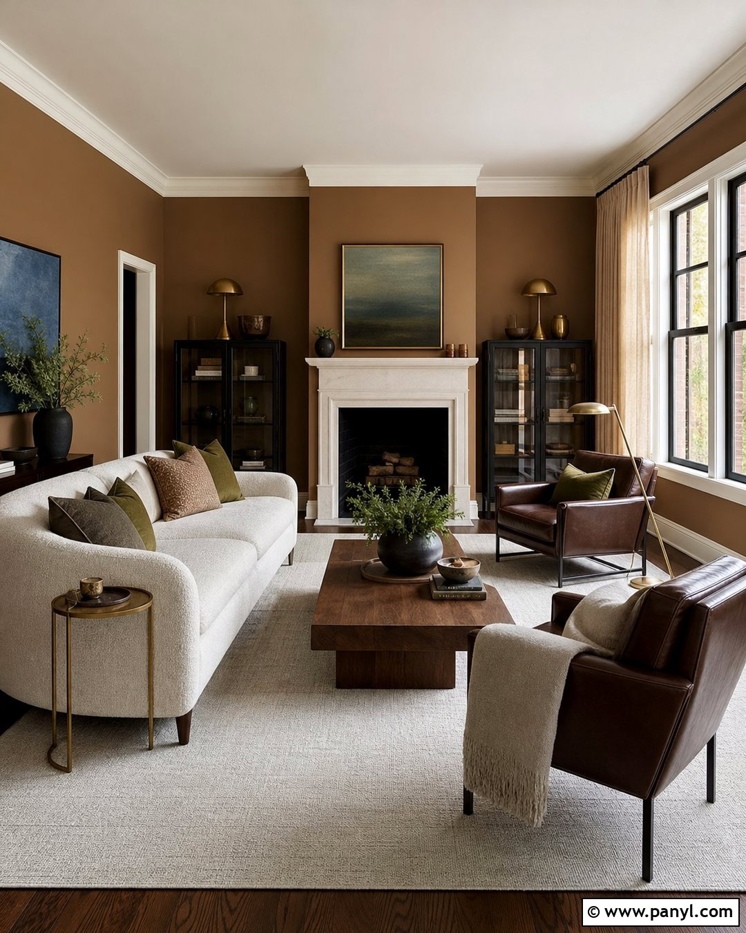 Caramel Brown Living Room Wall Color - 30 Interior Wall Colors Living Room Ideas
