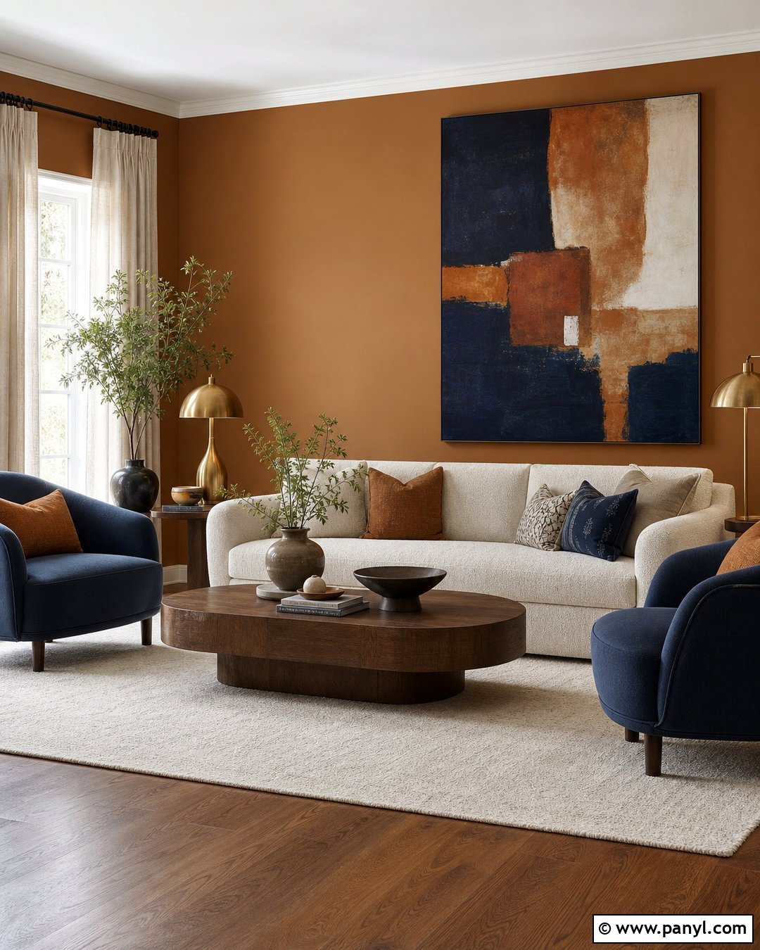 Caramel Brown Living Room Walls - 45 wall colors for living room ideas