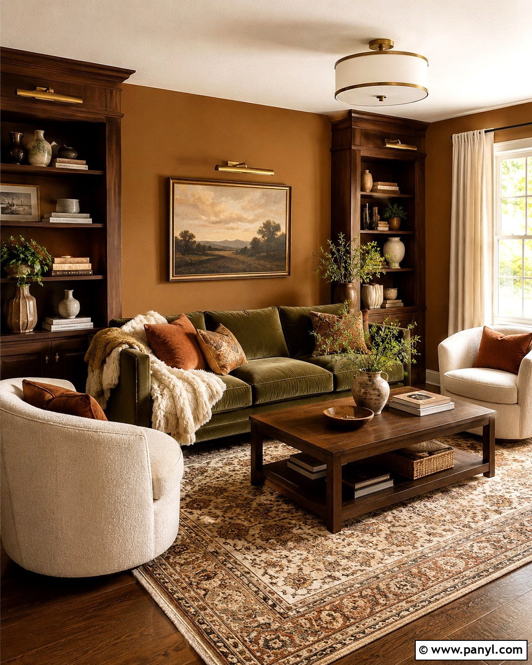 Caramel Brown Wall Color - 20 Cozy Home Wall Colors
