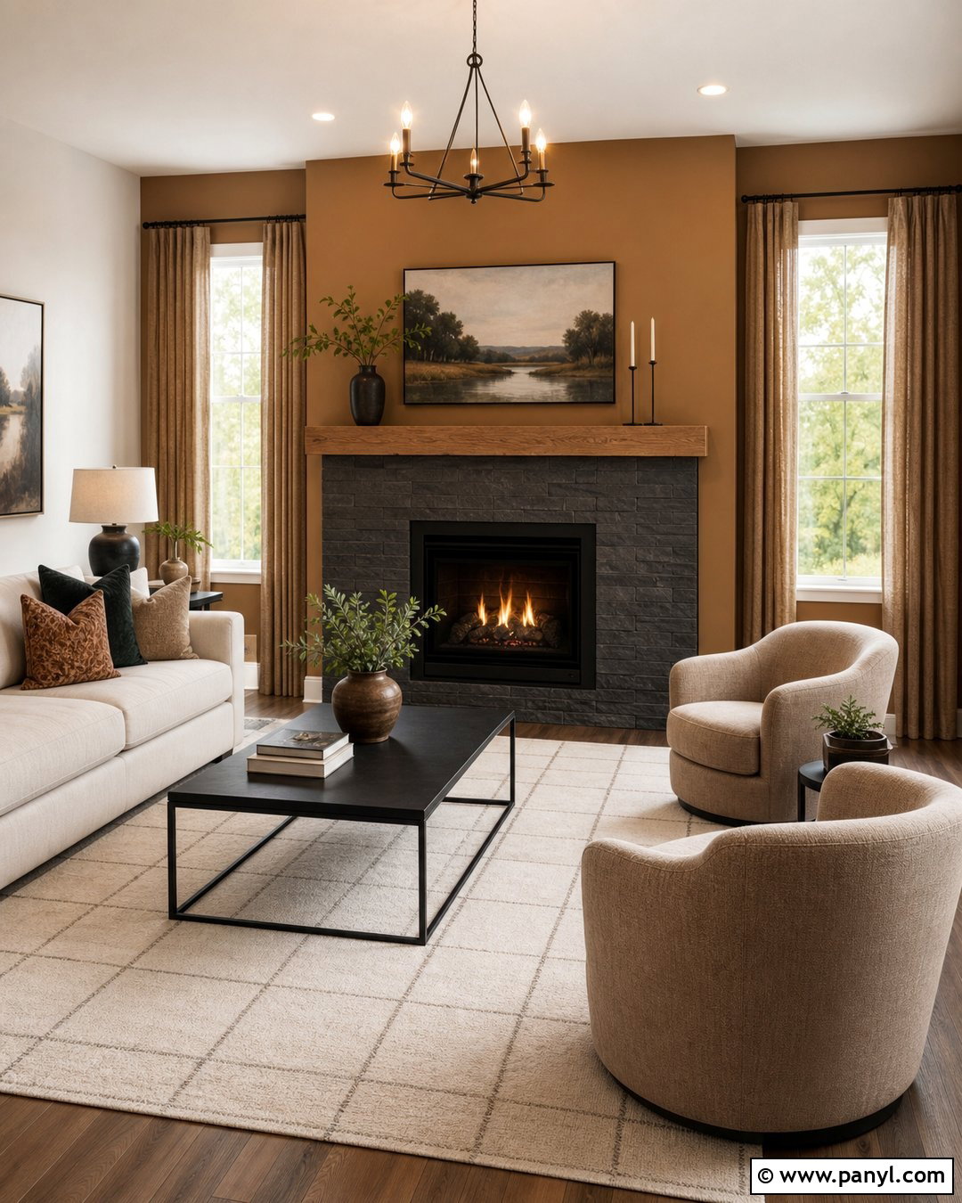 Caramel Fireplace Accent Wall - 35 Fireplace Accent Wall Color Ideas
