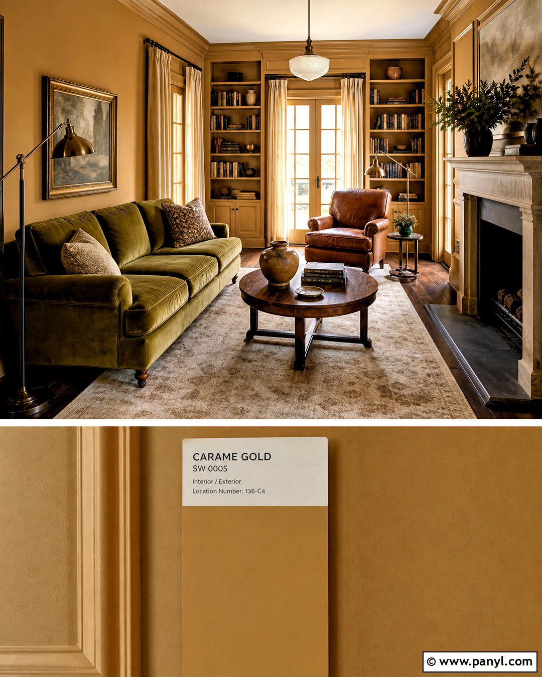 Caramel Gold Paint for Cozy Walls - 20 gold paint colors for walls