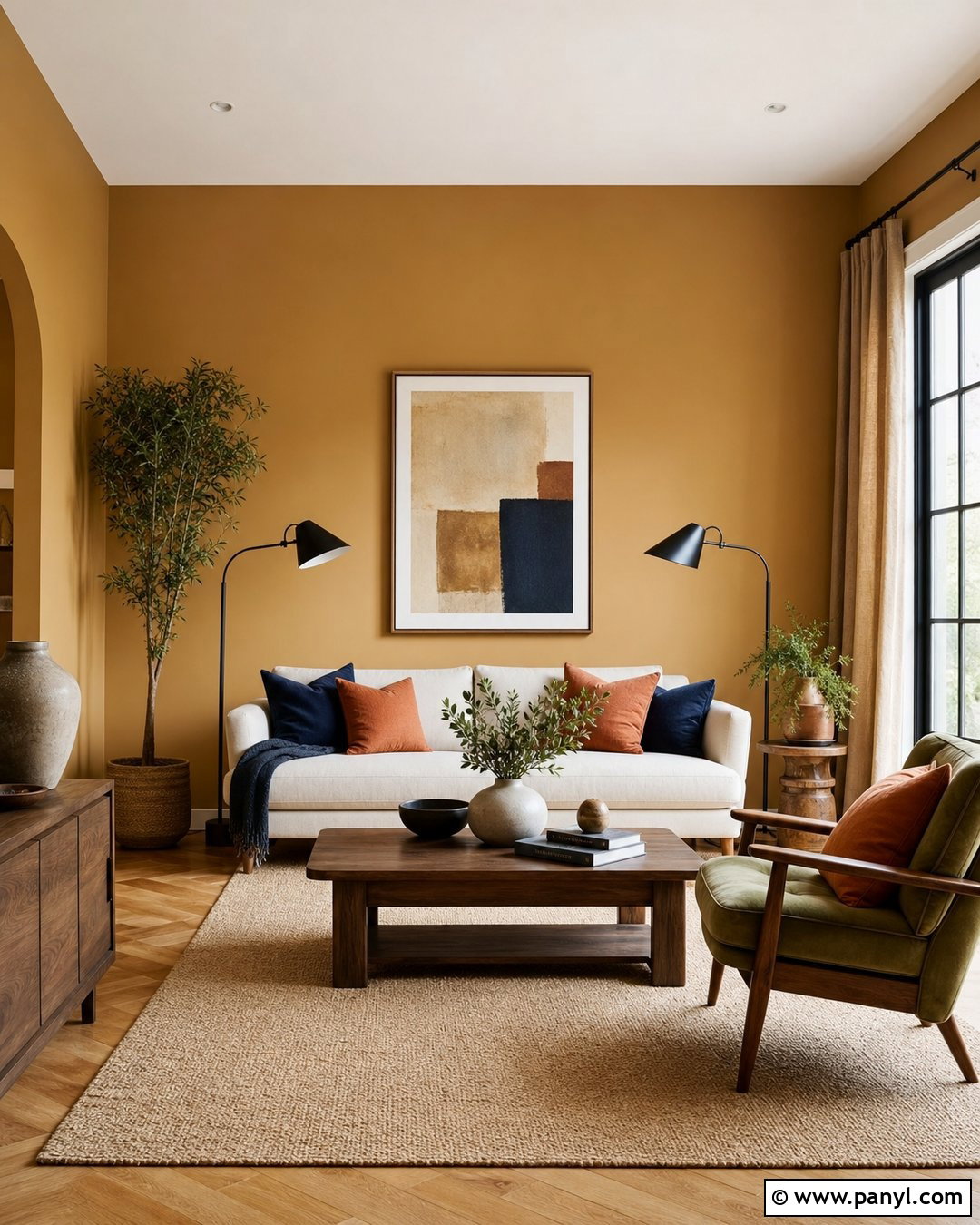 Caramel Living Room Walls - 50 home wall colour ideas