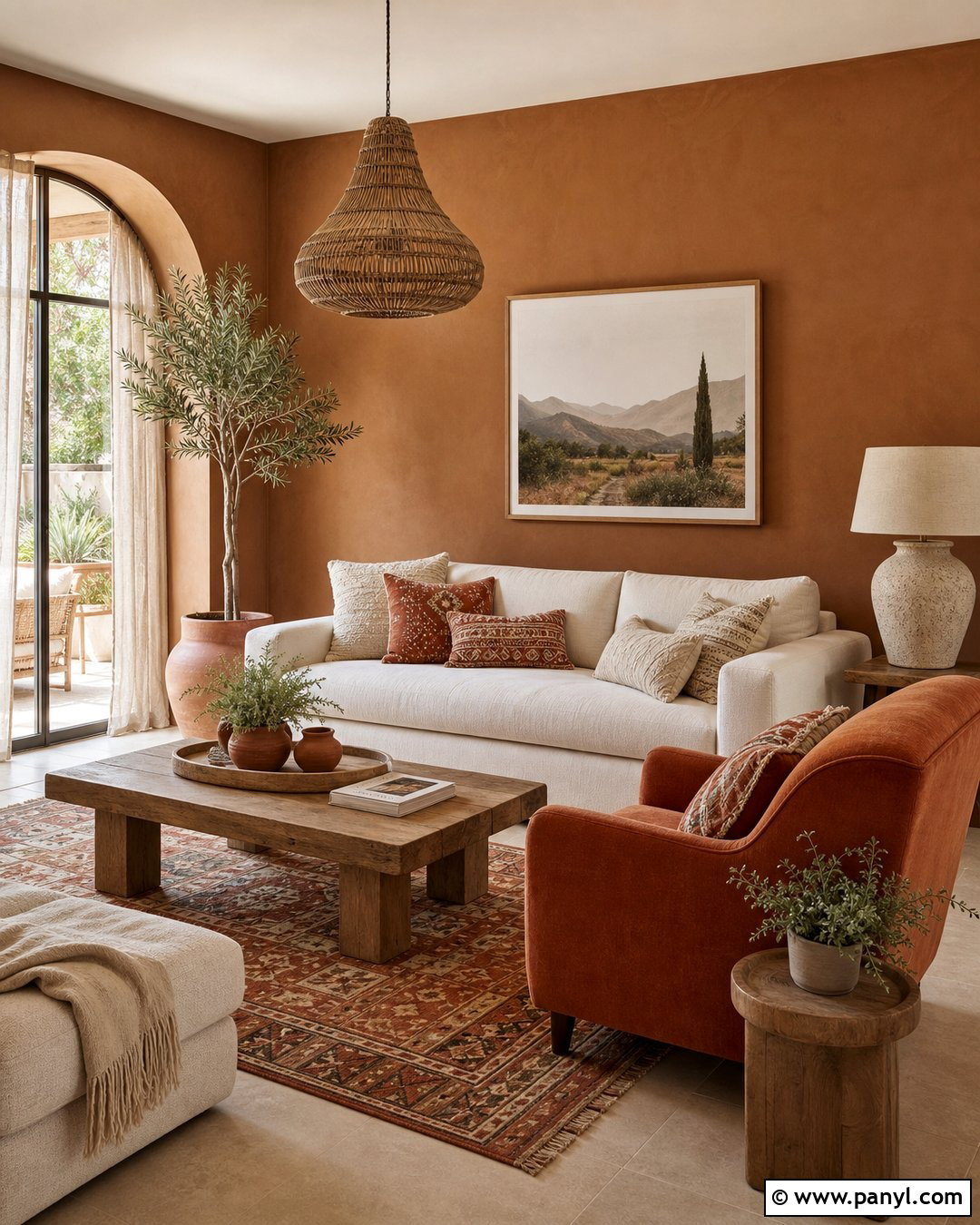 Caramel Walls With Terracotta Decor - 25 caramel walls