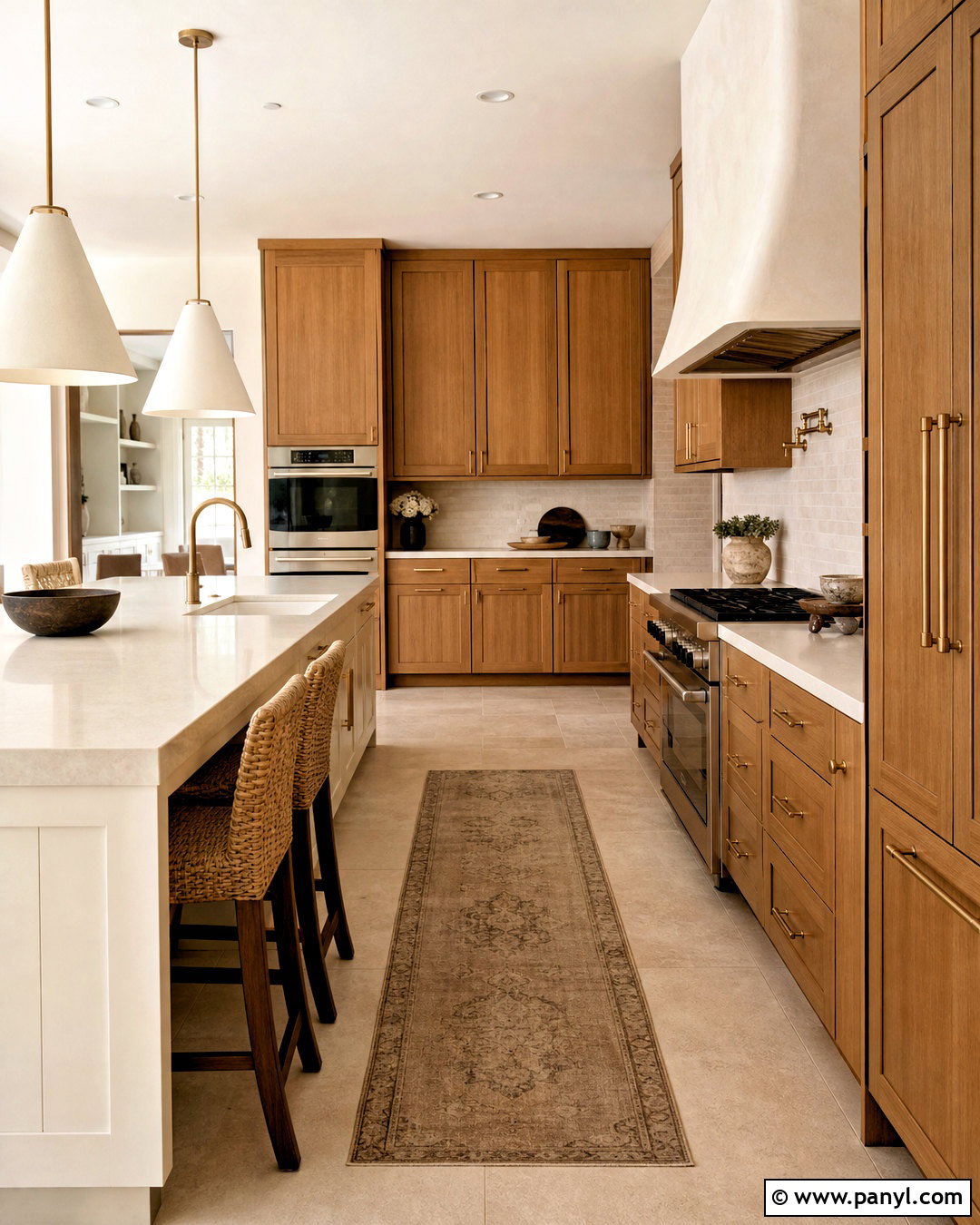 Caramel Wood Kitchen - 20 warm toned kitchen ideas