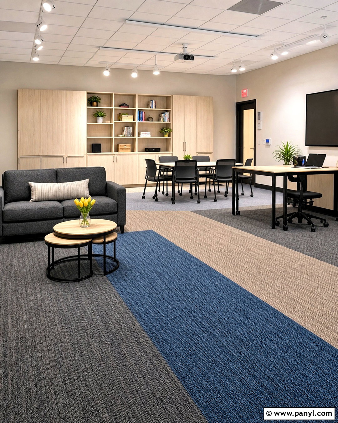 Carpet Tiles for Multipurpose Room - 20 high traffic carpet ideas