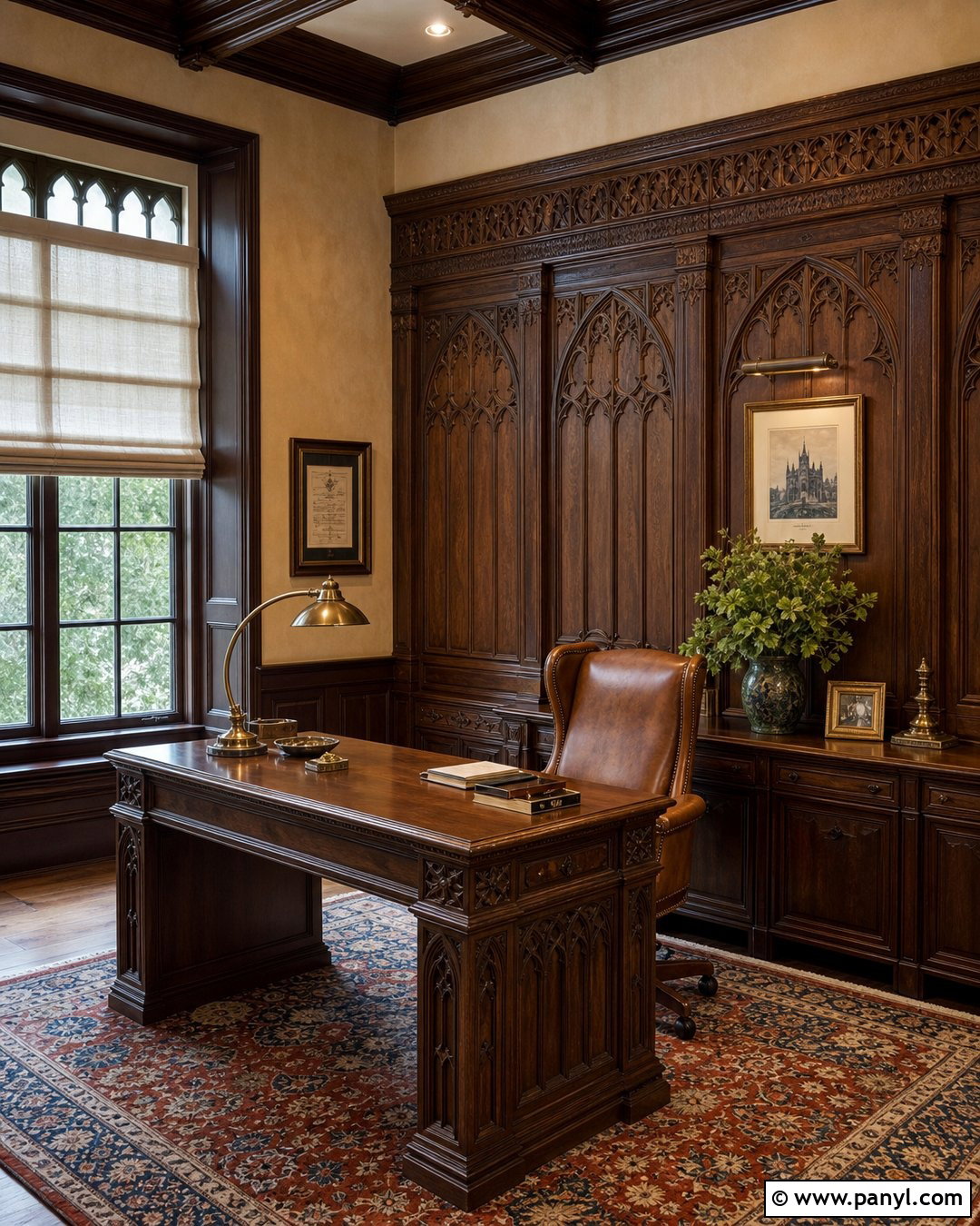 Carved Wood Gothic Wall - 30 Gothic Walls