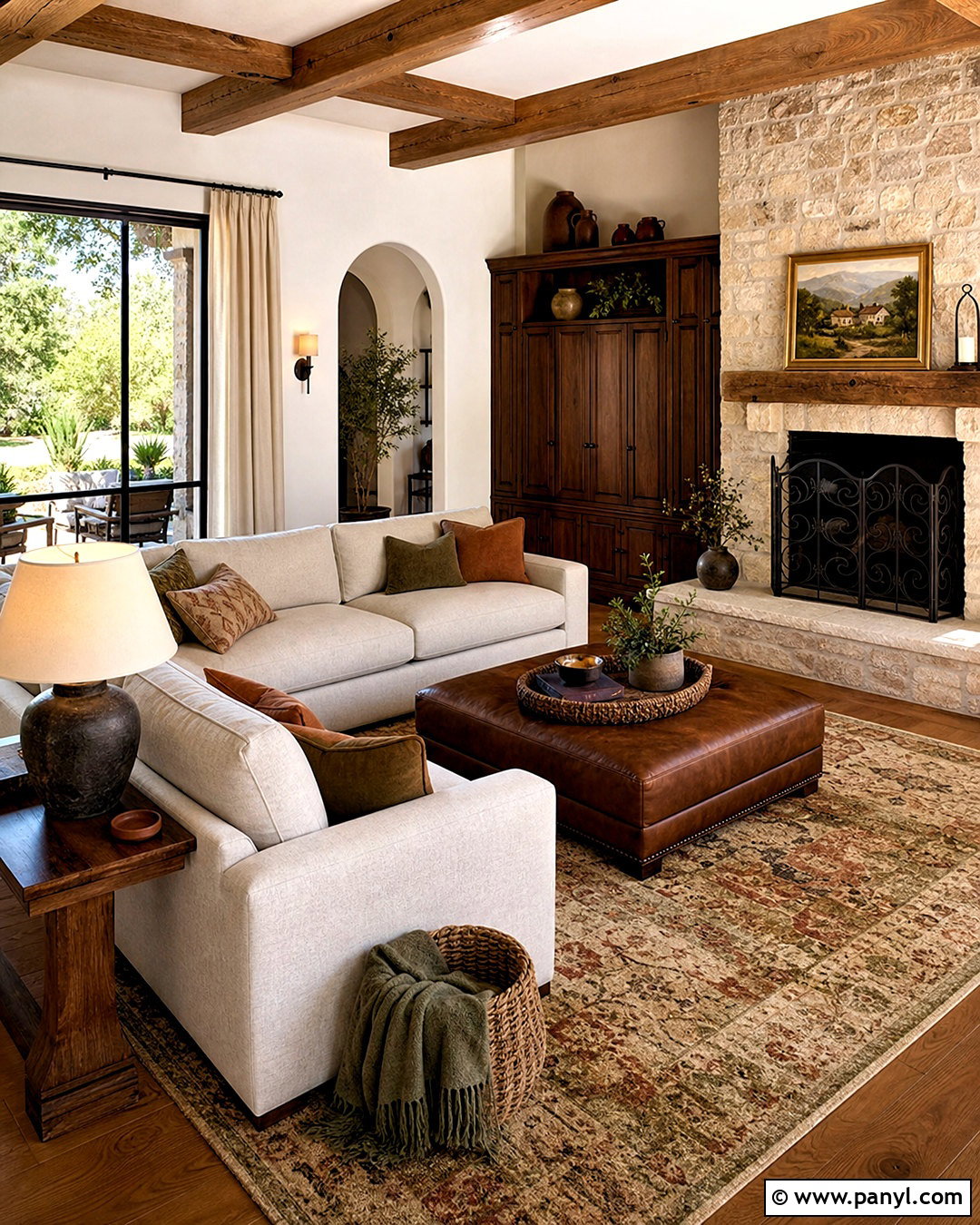 Casual Tuscan Family Living Room - 20 tuscan living room ideas