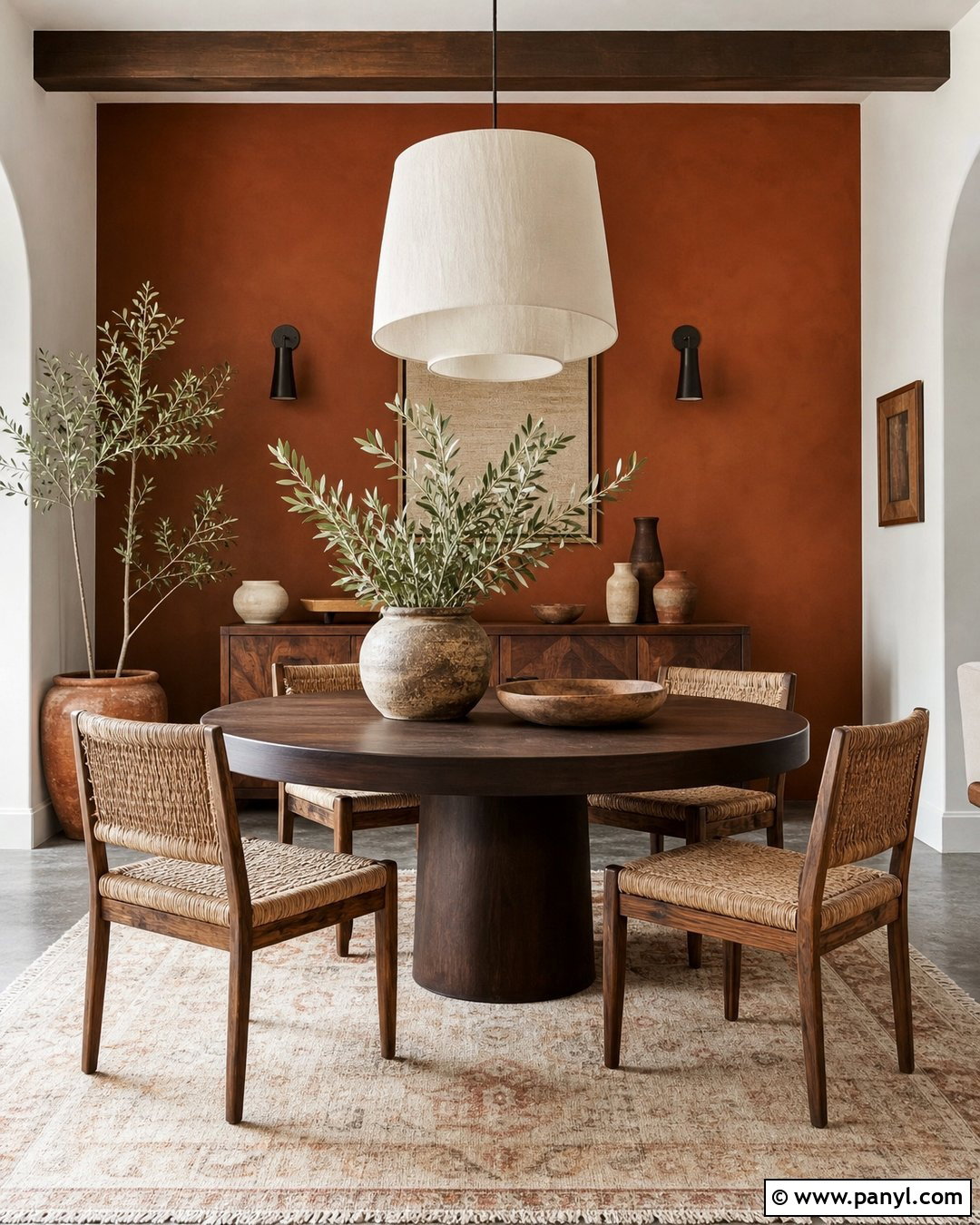 Cavern Clay Accent Wall Dining Room - 20 Sherwin William Accent Wall Ideas
