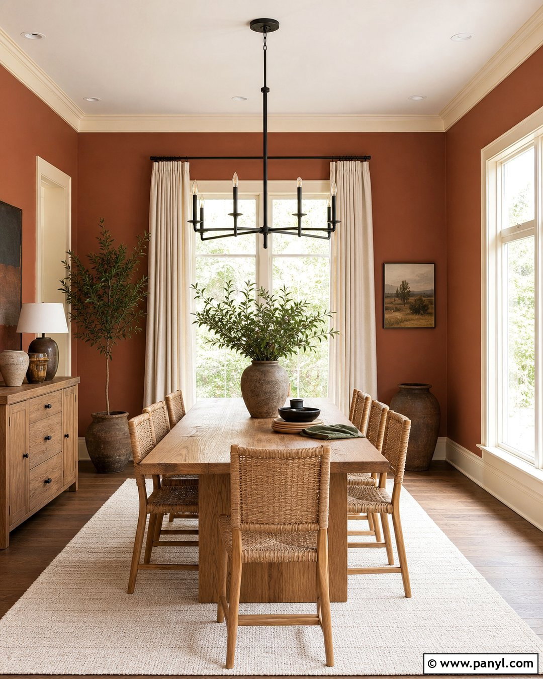 Cavern Clay Walls With Alabaster Trim - 25 Sherwin Williams Wall And Trim Combo Ideas
