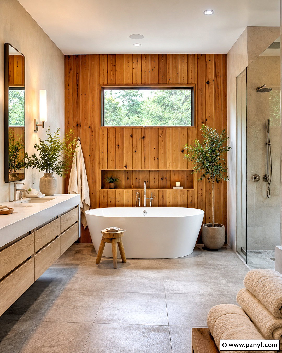 Cedar Bathroom Wall - 20 cedar walls interior ideas