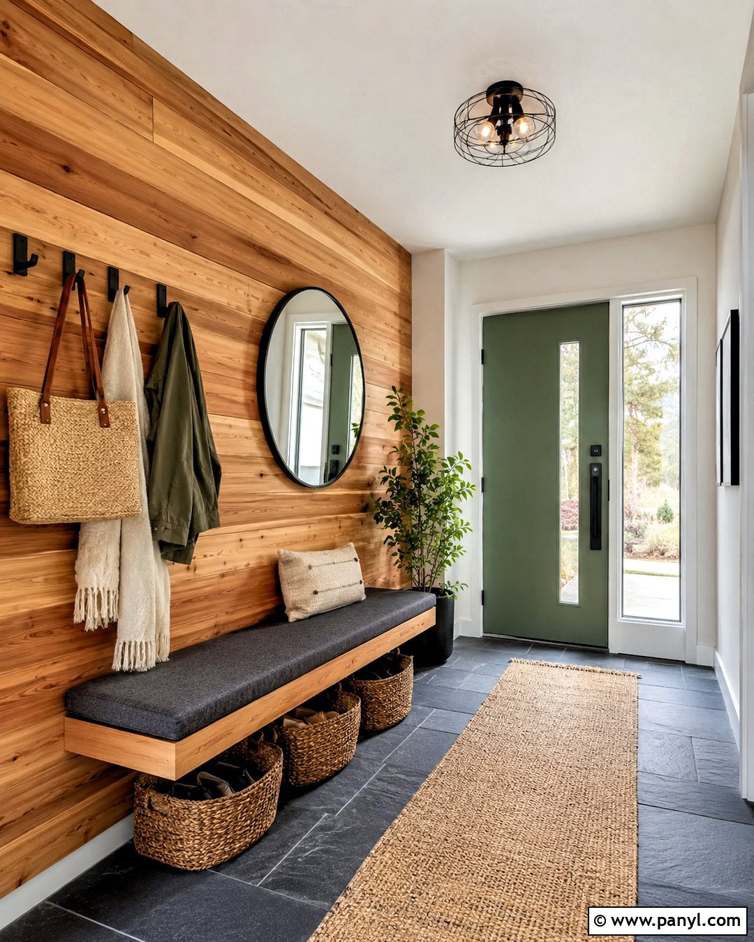 Cedar Entryway Wall - 20 cedar walls interior ideas