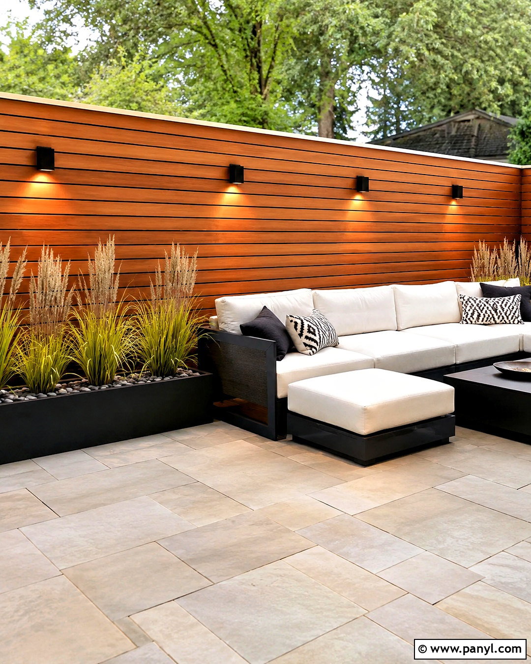 Cedar Slat Outdoor Wall - 20 outdoor wall covering ideas