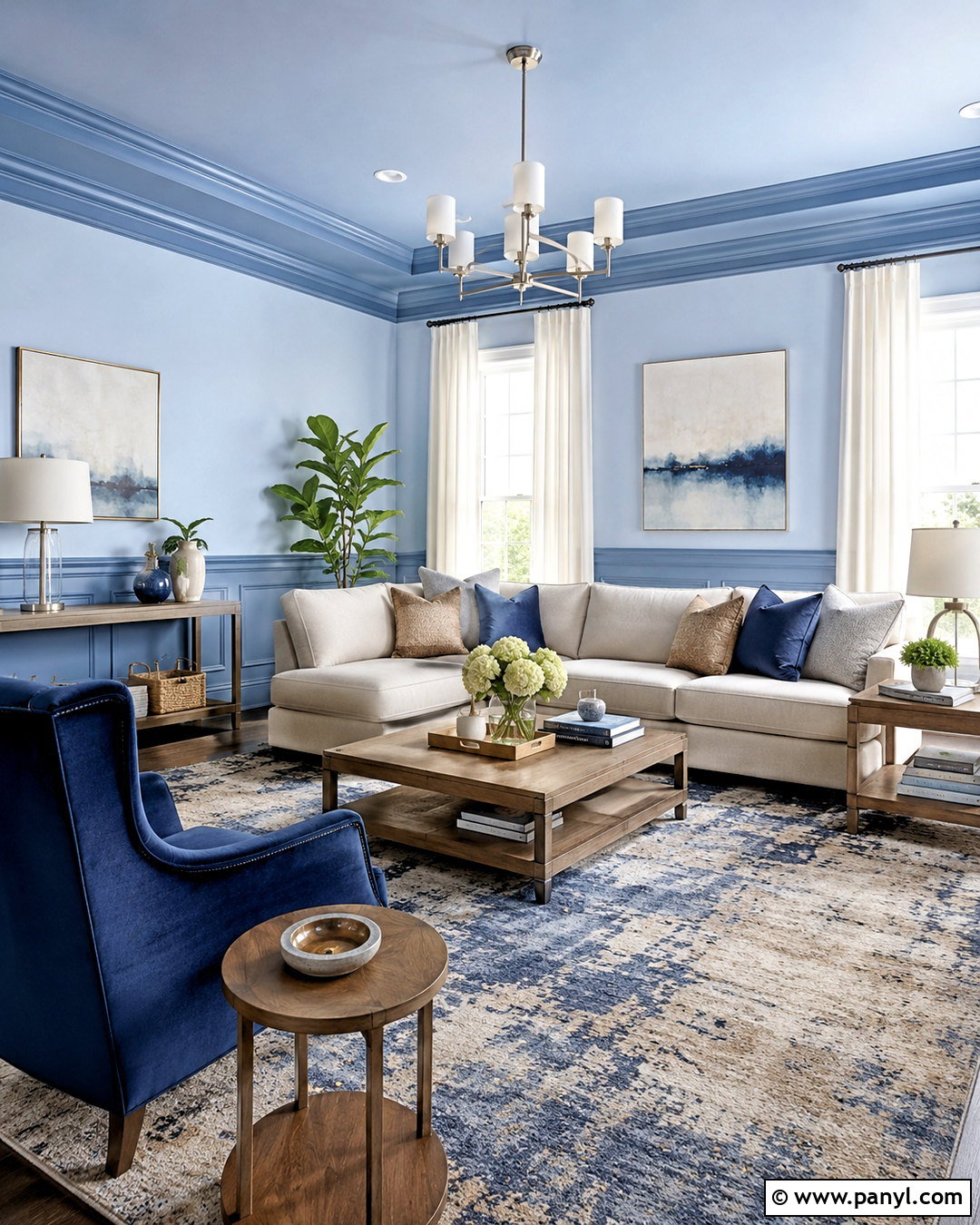 Ceiling Border Trim - 20 living room trim ideas