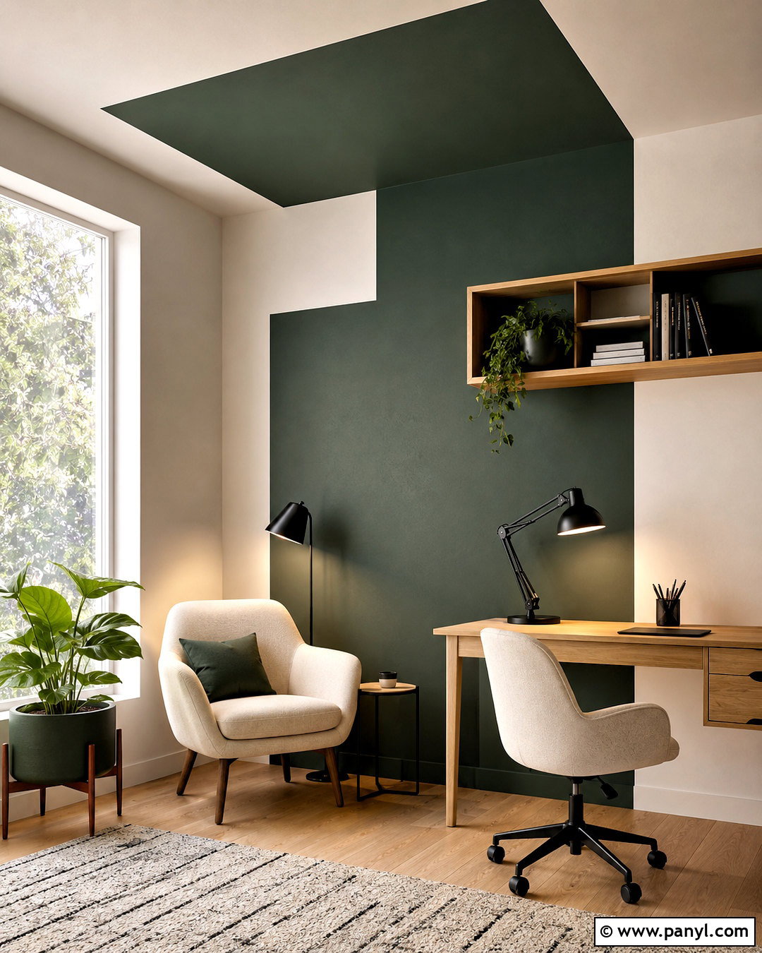 Ceiling Corner Geometric Wall Paint - 35 Simple Geometric Wall Paint Ideas