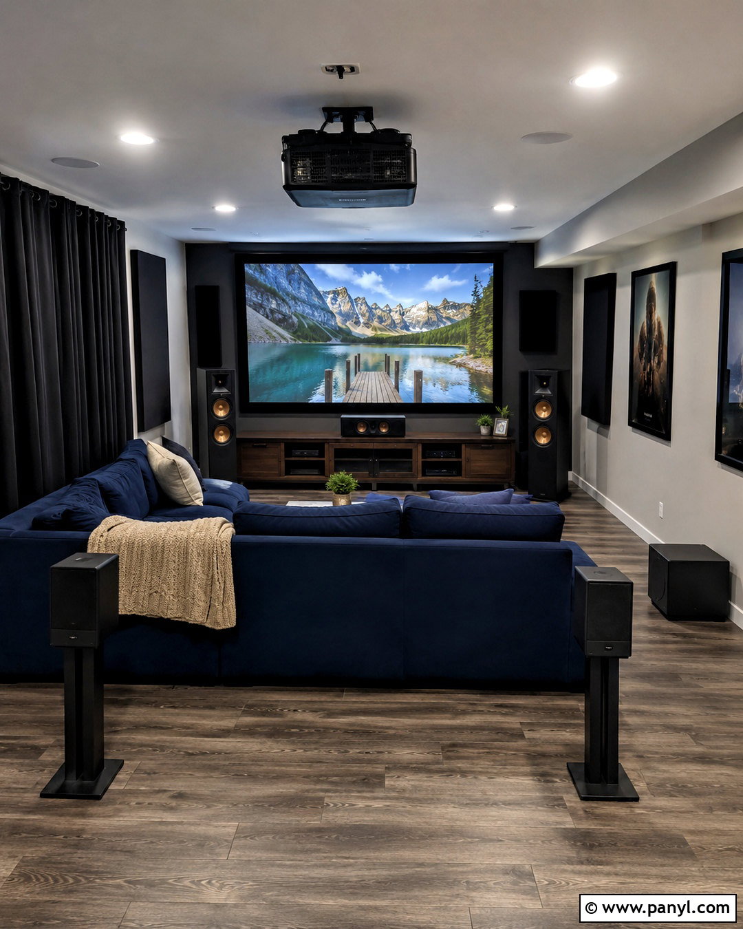 Ceiling Mounted Projector Living Room - 20 projector setup ideas
