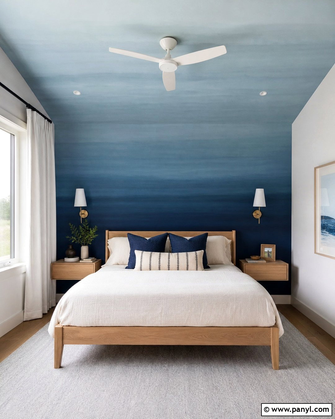 Ceiling Ombre Accent Wall Small Bedroom - 25 Ombre Accent Wall Ideas
