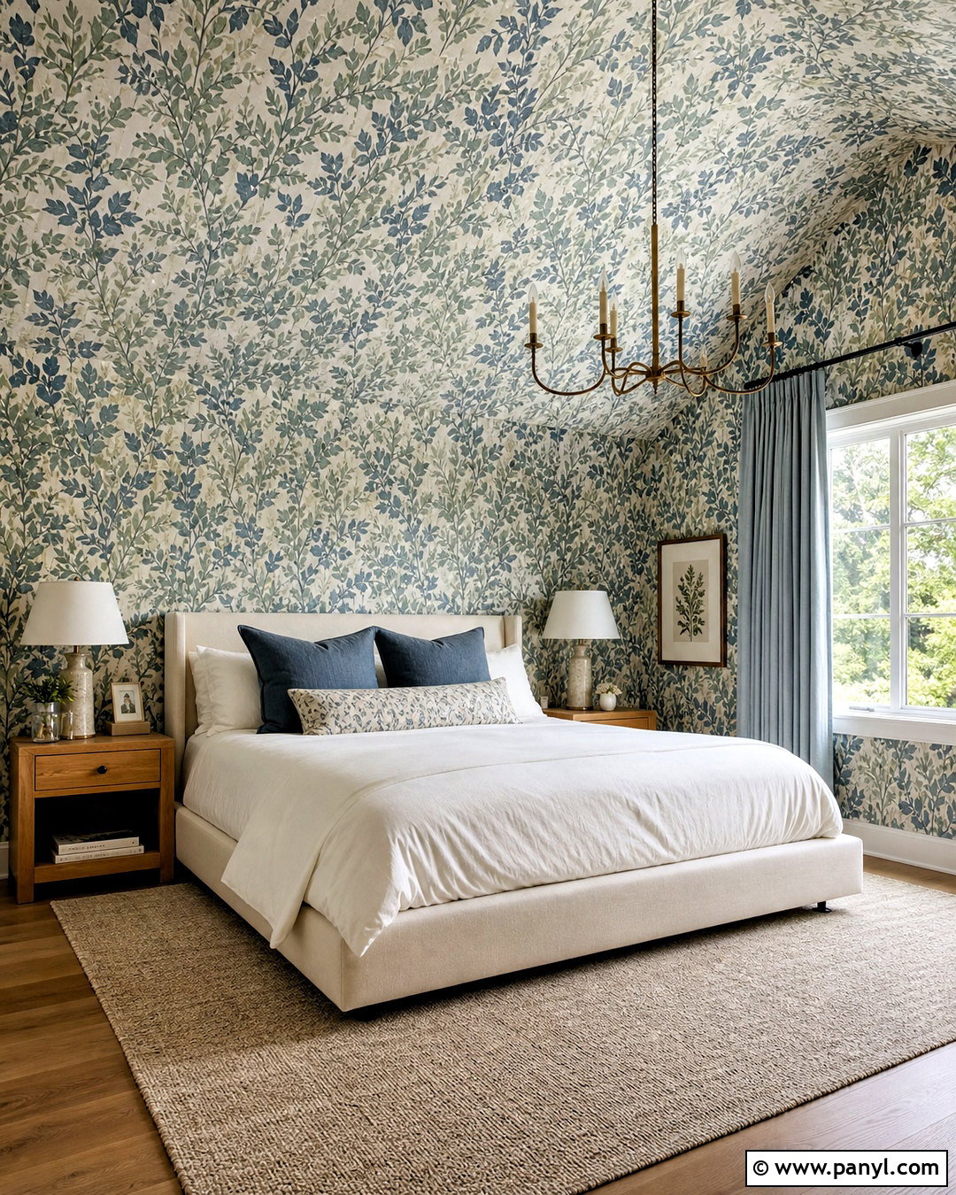 Ceiling To Wall Wallpaper - 20 statement wall bedroom ideas