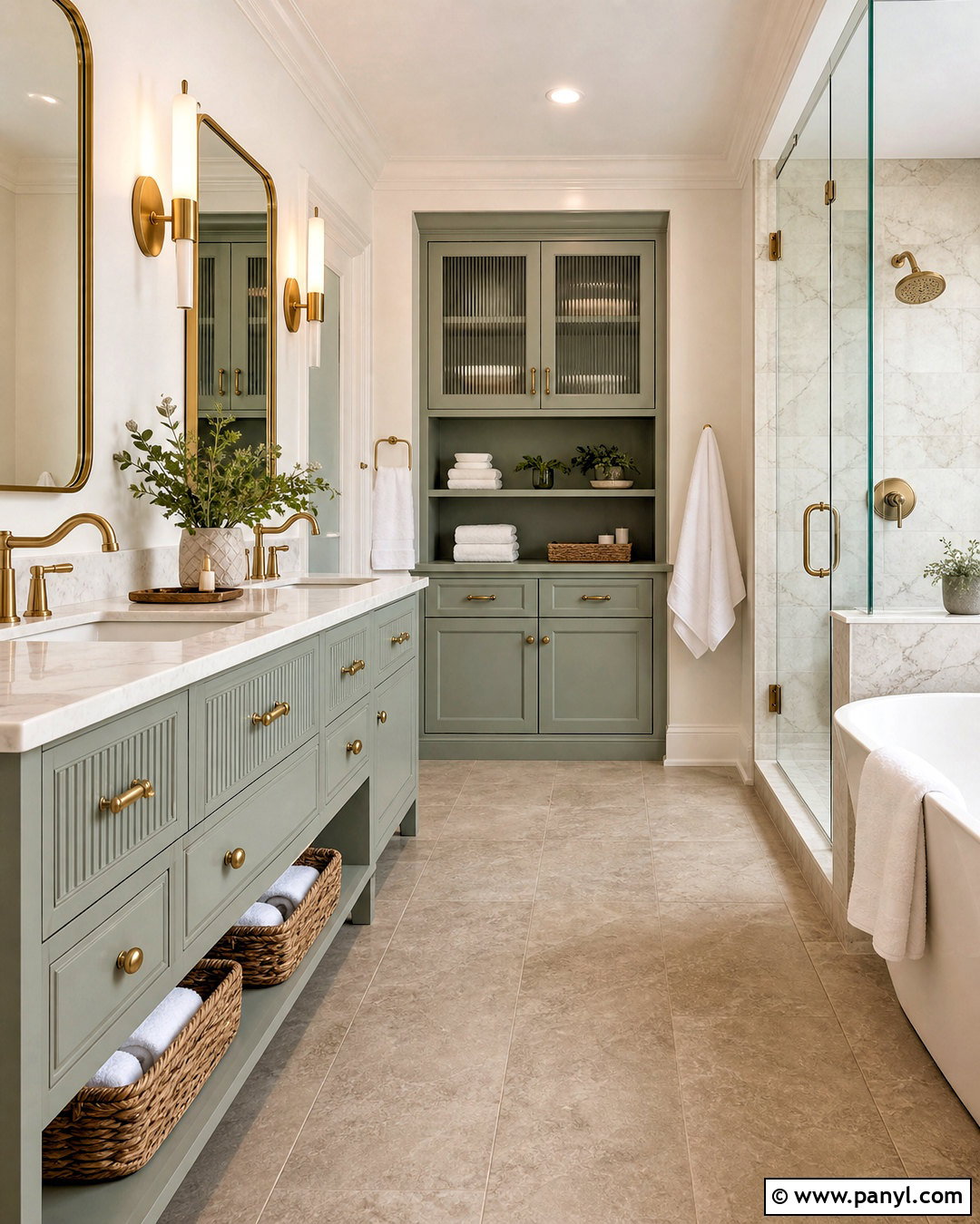 Celadon Green And Warm Taupe - 20 green color palette ideas