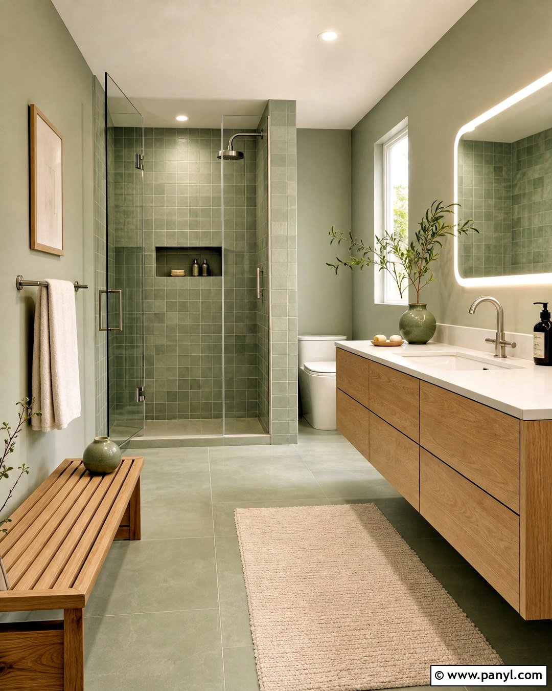 Celadon Green Bathroom - 20 all green bathroom ideas