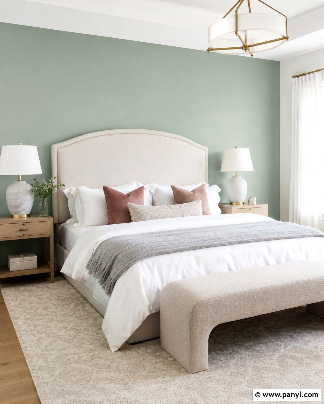 Celadon Green Bedroom Wall - 20 Plain Green Wall Ideas