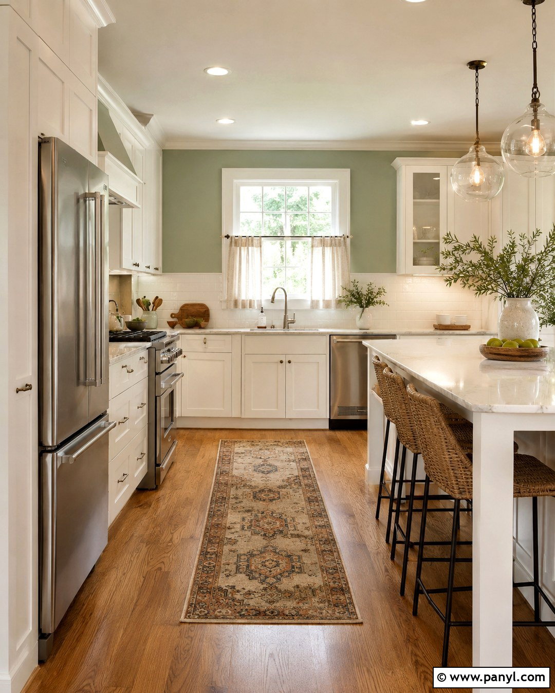 Celadon Green Kitchen Walls With White Cabinets - 20 Celadon Green Walls