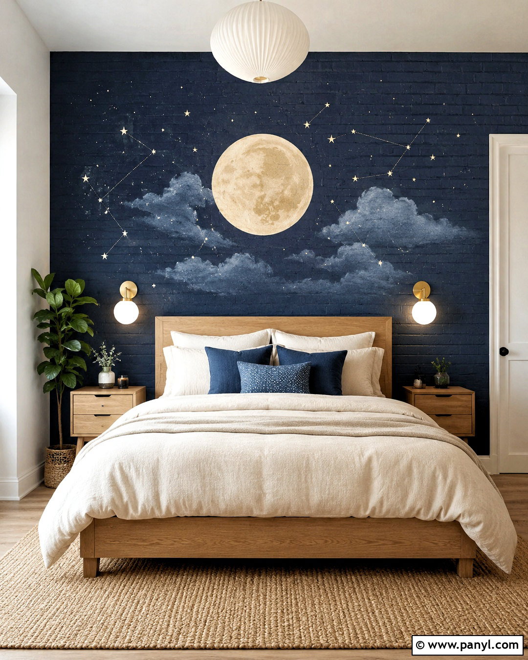 Celestial Brick Wall Mural - 20 painting on brick wall ideas