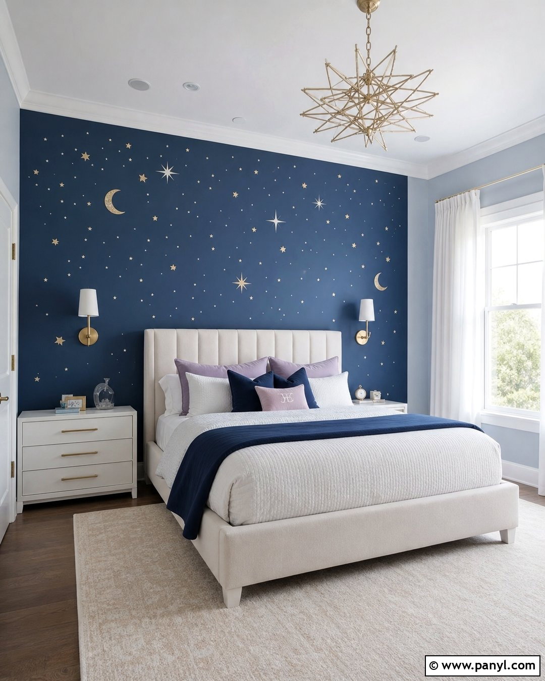 Celestial Girls Room Accent Wall - 25 Accent Wall For Girls Room Ideas
