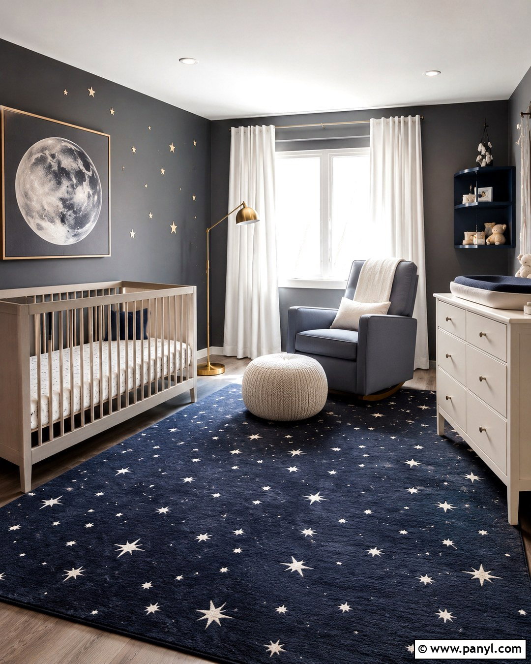 Celestial Gray Nursery - 20 Nursery Gray Walls