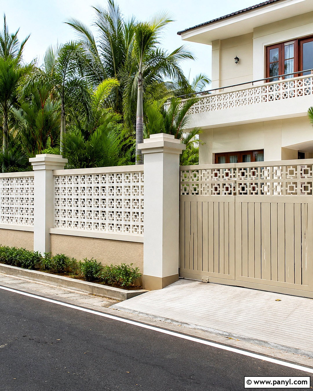 Cement Jali Compound Wall - 20 compound wall design exterior indian simple ideas