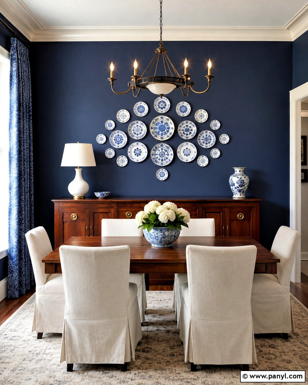Ceramic Plate Wall - 20 decorative wall design ideas