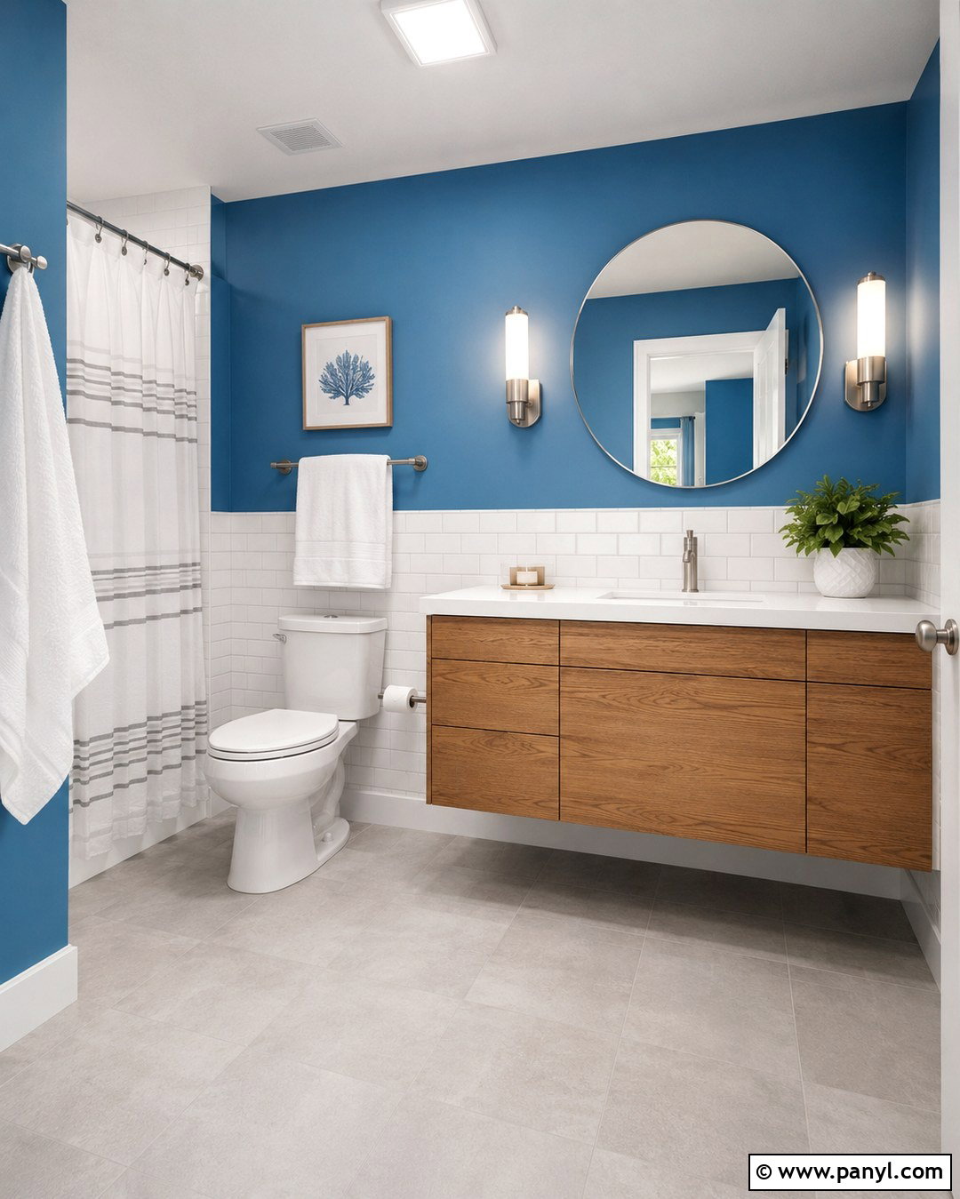Cerulean Blue Bathroom Walls - 20 Cerulean Blue Wall Ideas