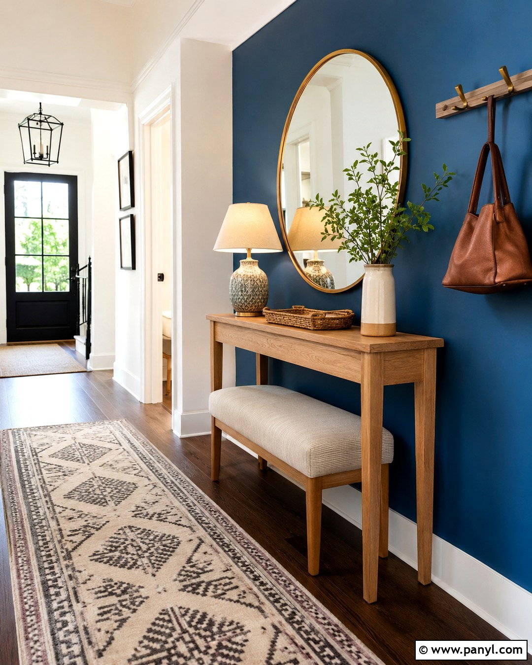 Cerulean Blue Entryway Wall - 20 Cerulean Blue Wall Ideas
