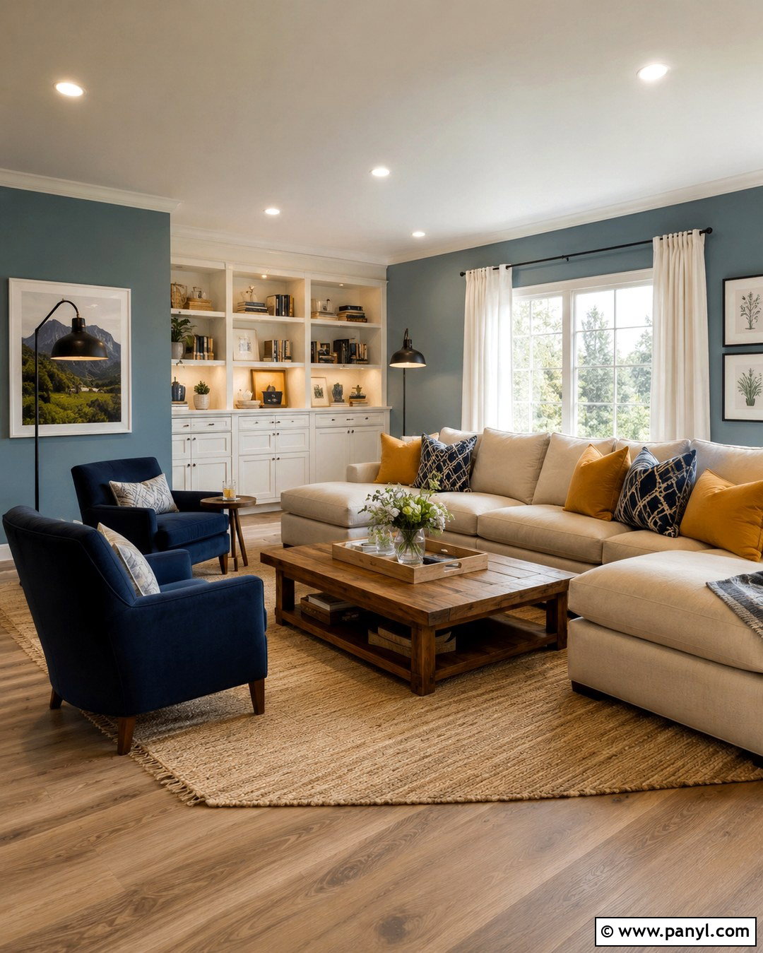 Cerulean Blue Family Room Walls - 20 Blue Shades Wall Paint Ideas