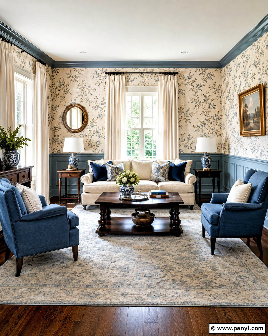 Chair Rail Trim With Wallpaper - 20 living room trim ideas