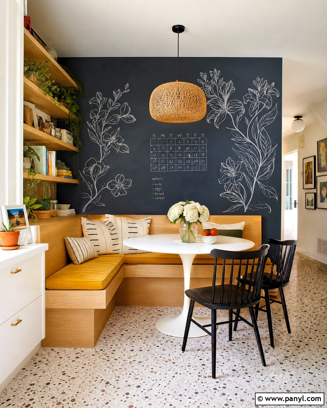 Chalkboard Accent Wall - 20 fun accent wall ideas