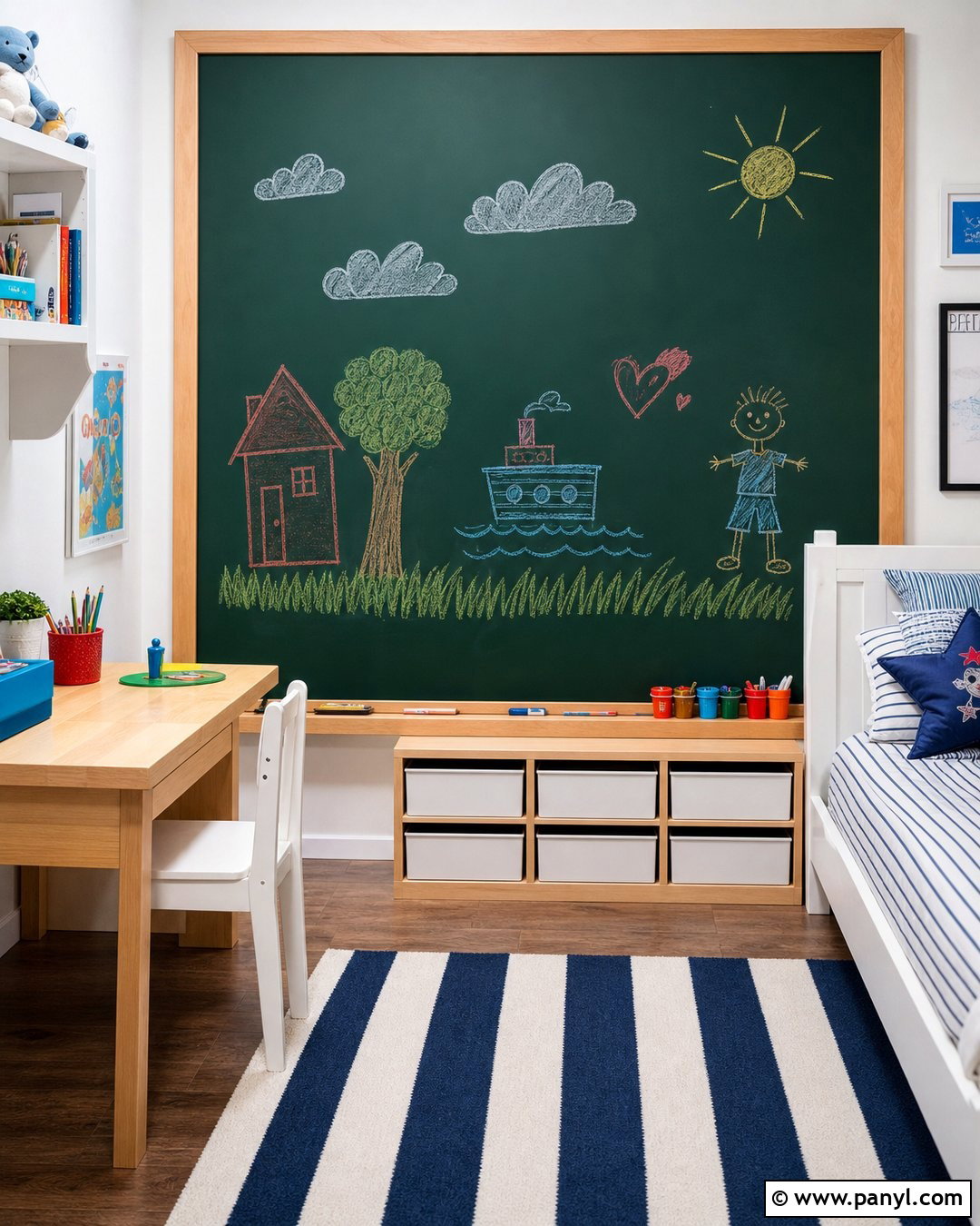 Chalkboard Kids Room Accent Wall - 25 Accent Wall For Kids Room Ideas