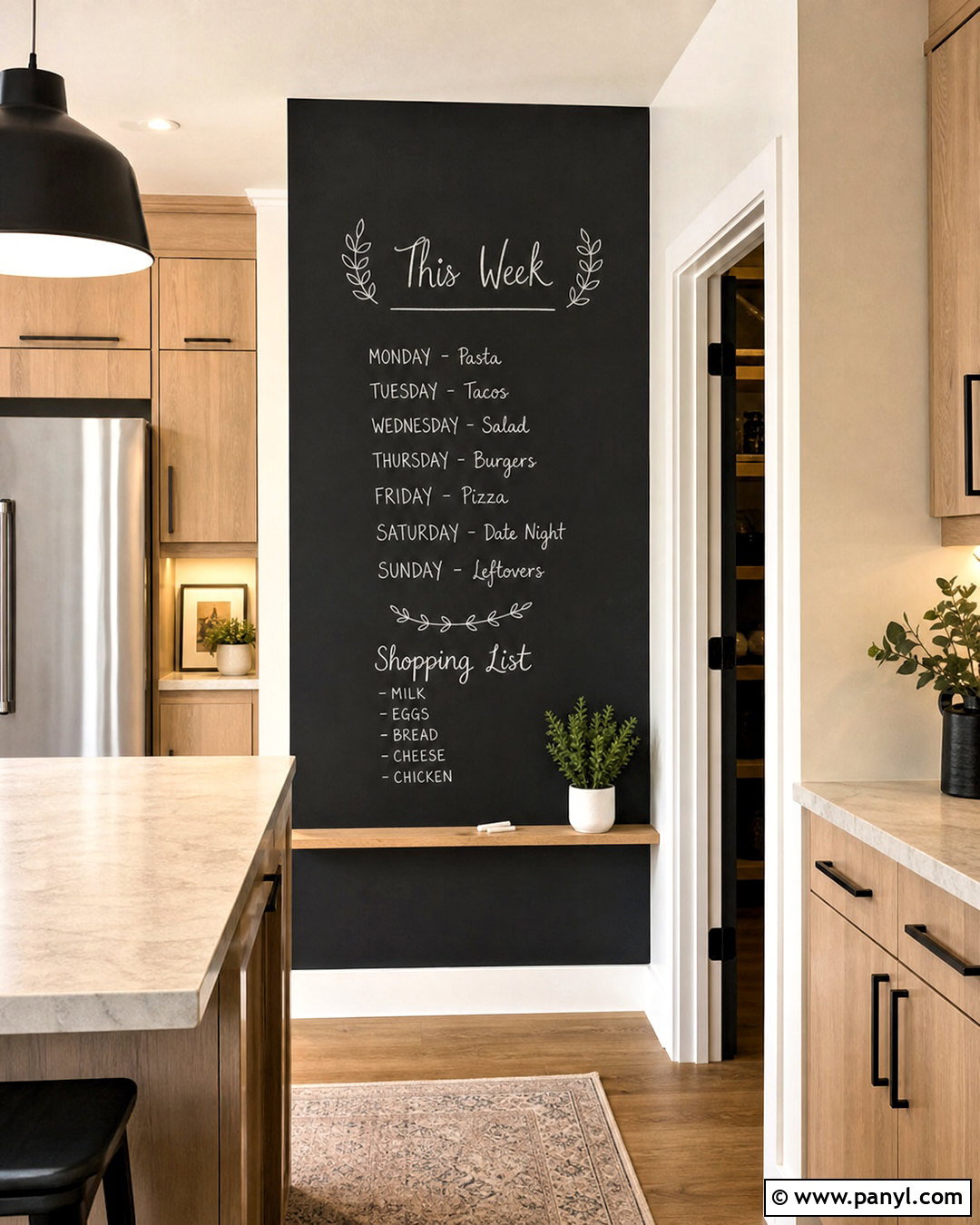 Chalkboard Kitchen Accent Wall - 20 kitchen accent wall ideas