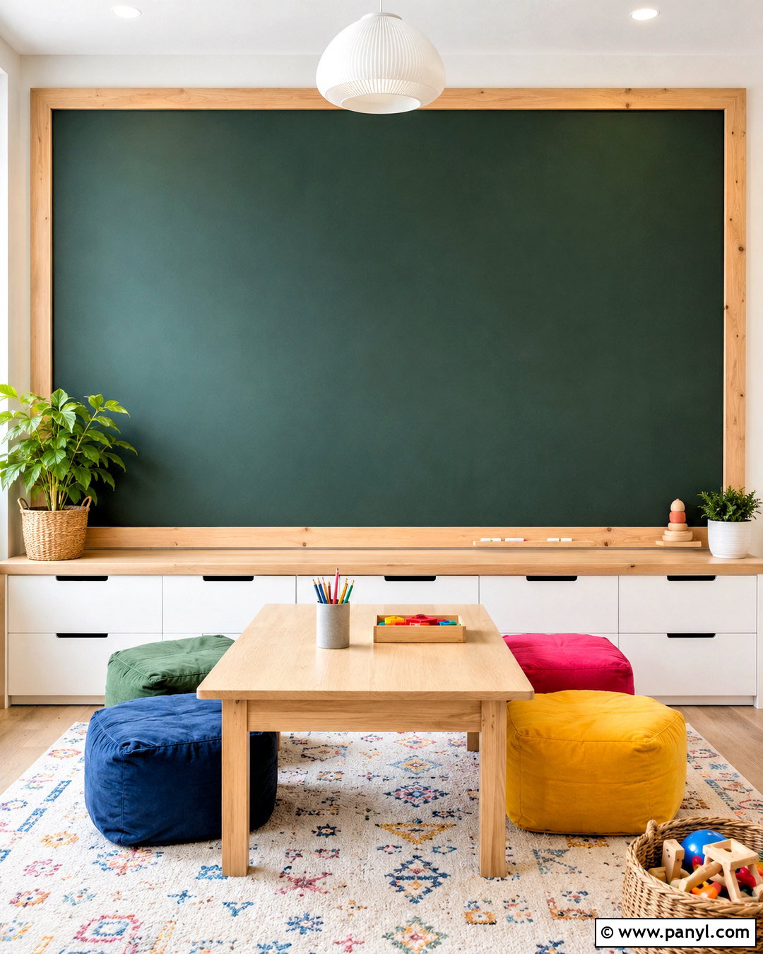 Chalkboard Playroom Accent Wall - 20 playroom accent wall ideas