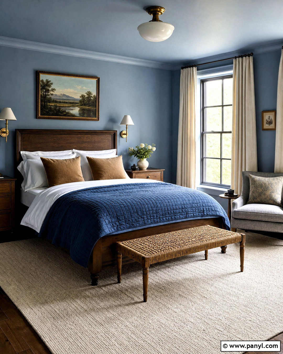 Chalky Blue Bedroom - 20 light room color ideas