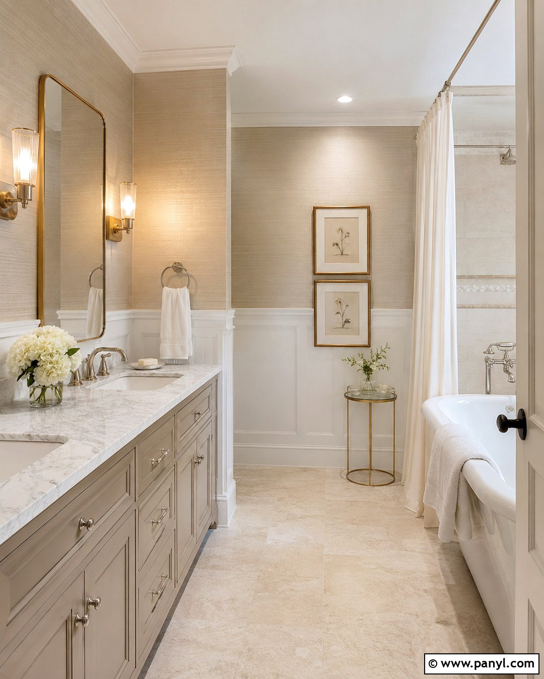 Champagne Gold Bathroom - 20 Gold Paint Bathroom Ideas