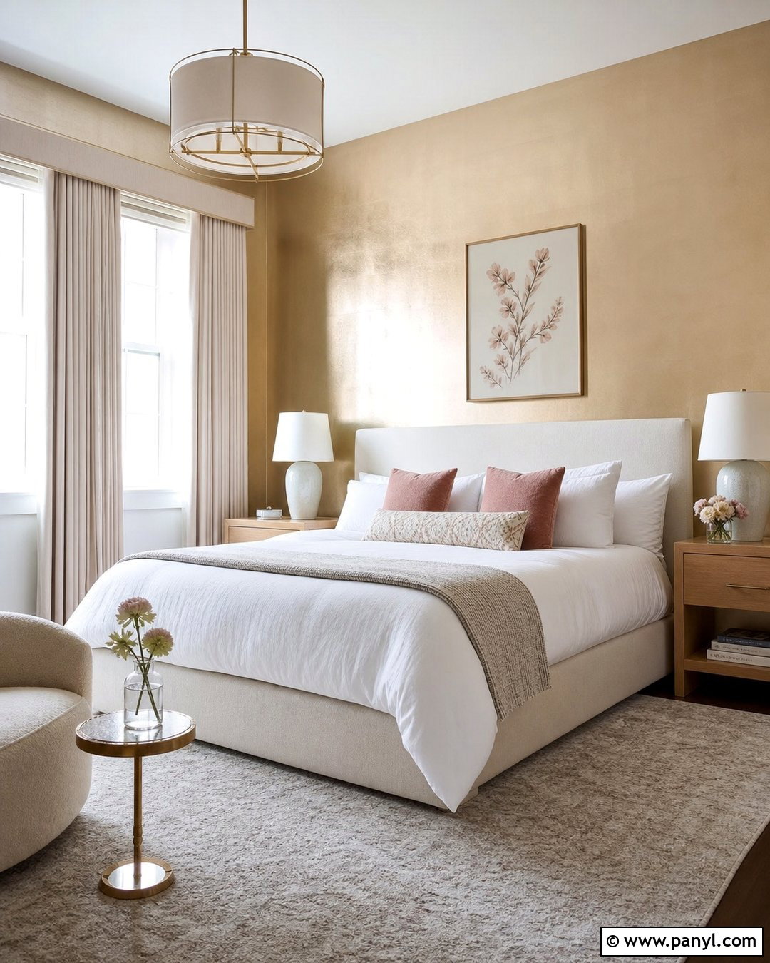 Champagne Gold Bedroom - 25 Gold Wall Color Ideas
