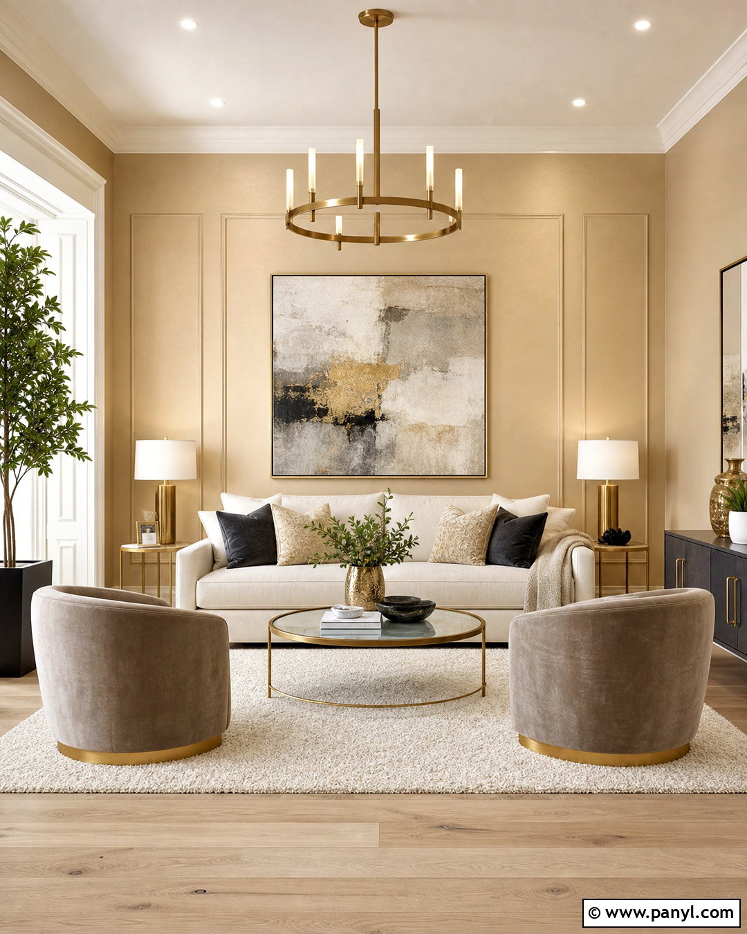 Champagne Gold Paint for Living Room Walls - 20 gold paint colors for walls