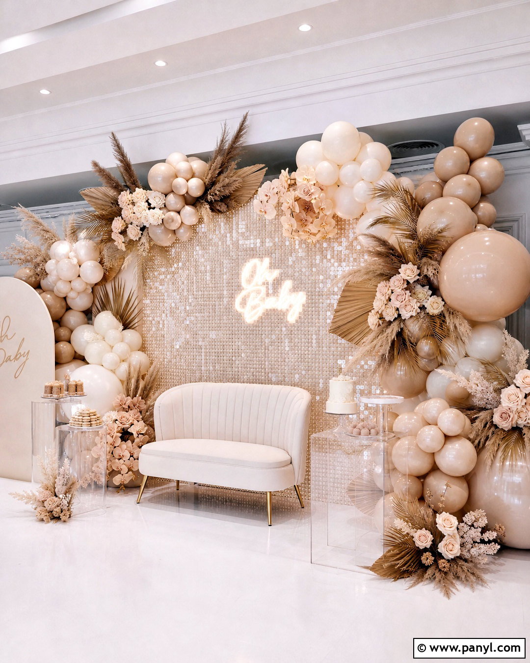 Champagne Shimmer Wall Backdrop - 20 shimmer wall backdrop ideas