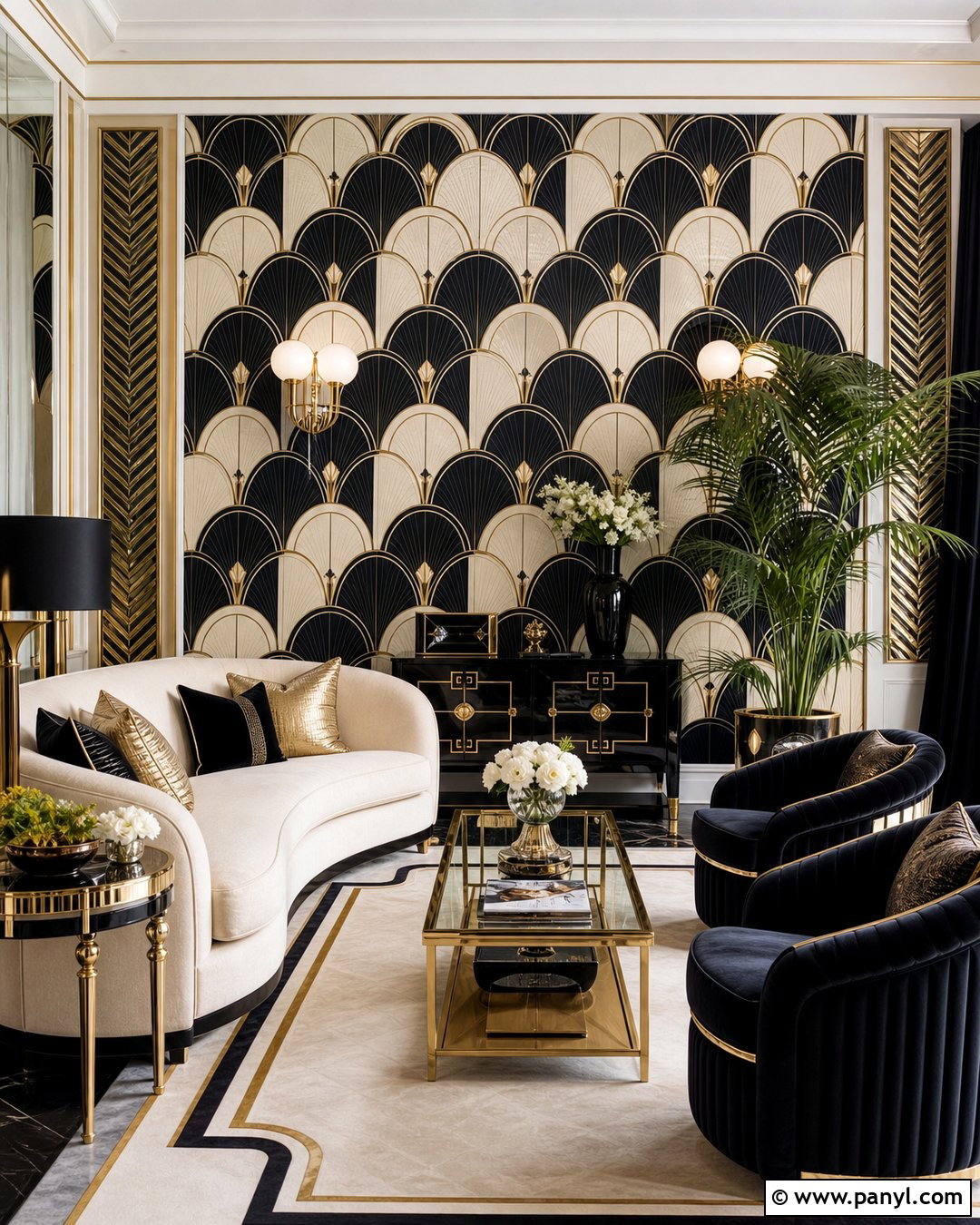 Chanel Art Deco Wallpaper Lounge - 35 chanel wallpaper vintage ideas