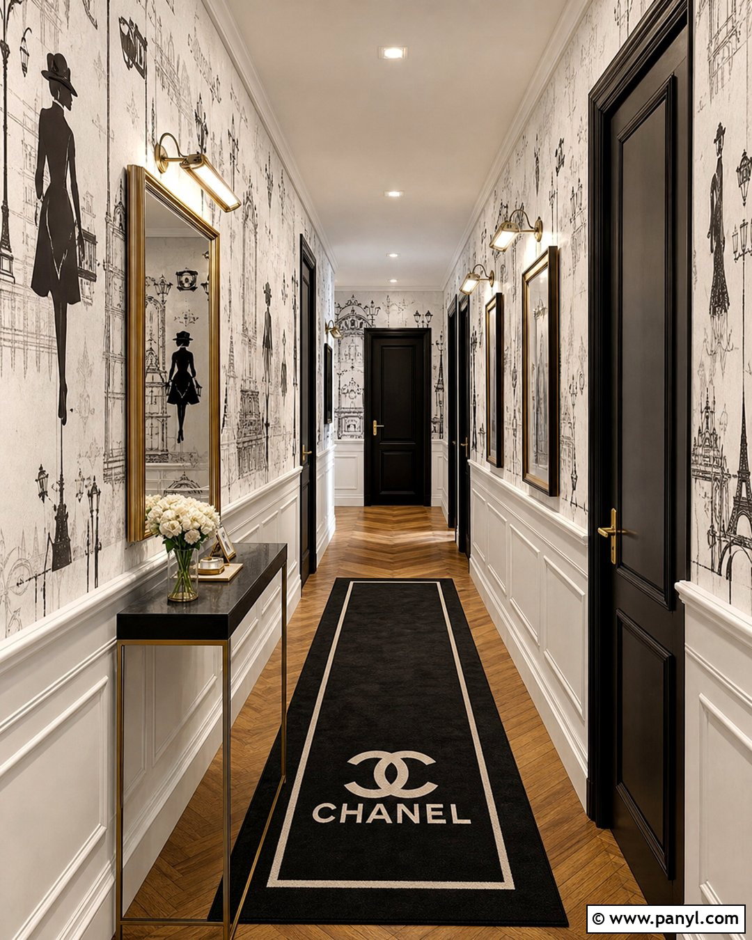 Chanel Runway Wallpaper Hallway - 35 chanel wallpaper vintage ideas