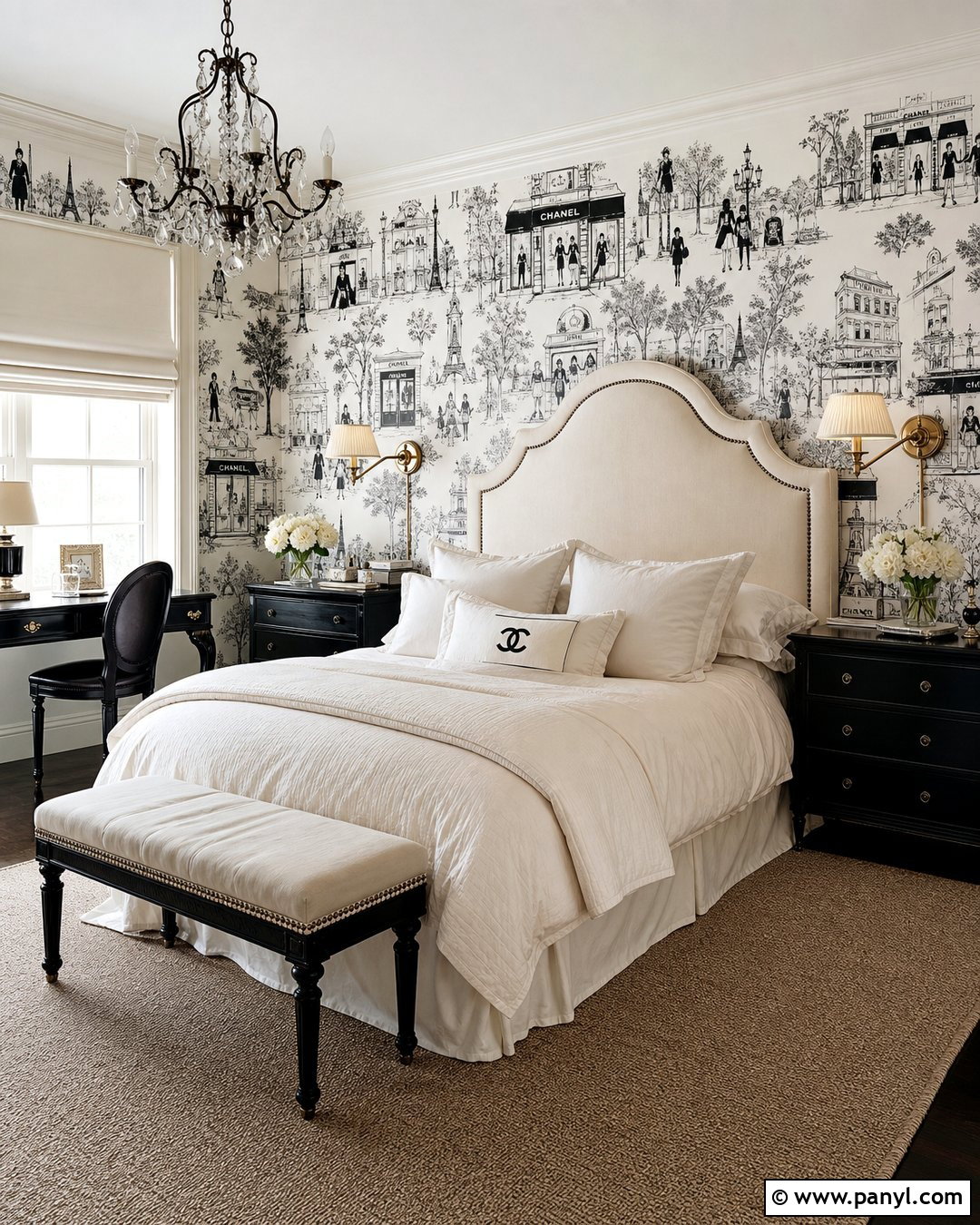 Chanel Toile Wallpaper Bedroom - 35 chanel wallpaper vintage ideas