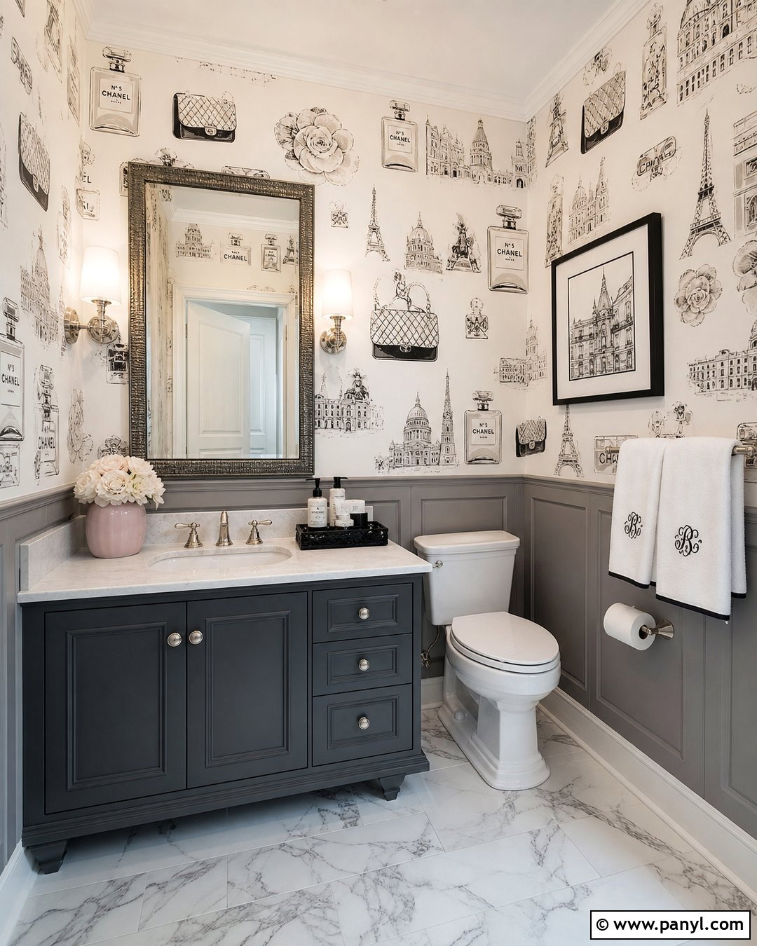 Chanel Wallpaper Guest Bathroom - 35 chanel wallpaper vintage ideas