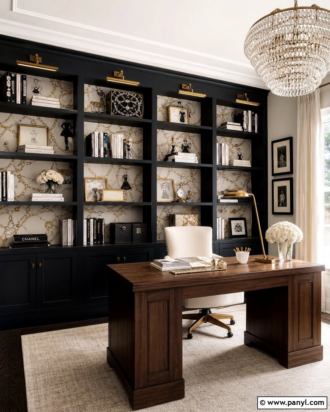 Chanel Wallpaper Home Office Bookcase - 35 chanel wallpaper vintage ideas