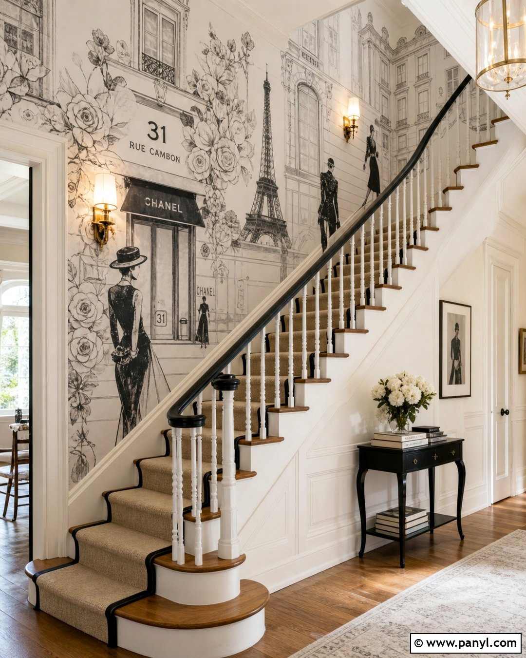 Chanel Wallpaper Staircase Wall - 35 chanel wallpaper vintage ideas