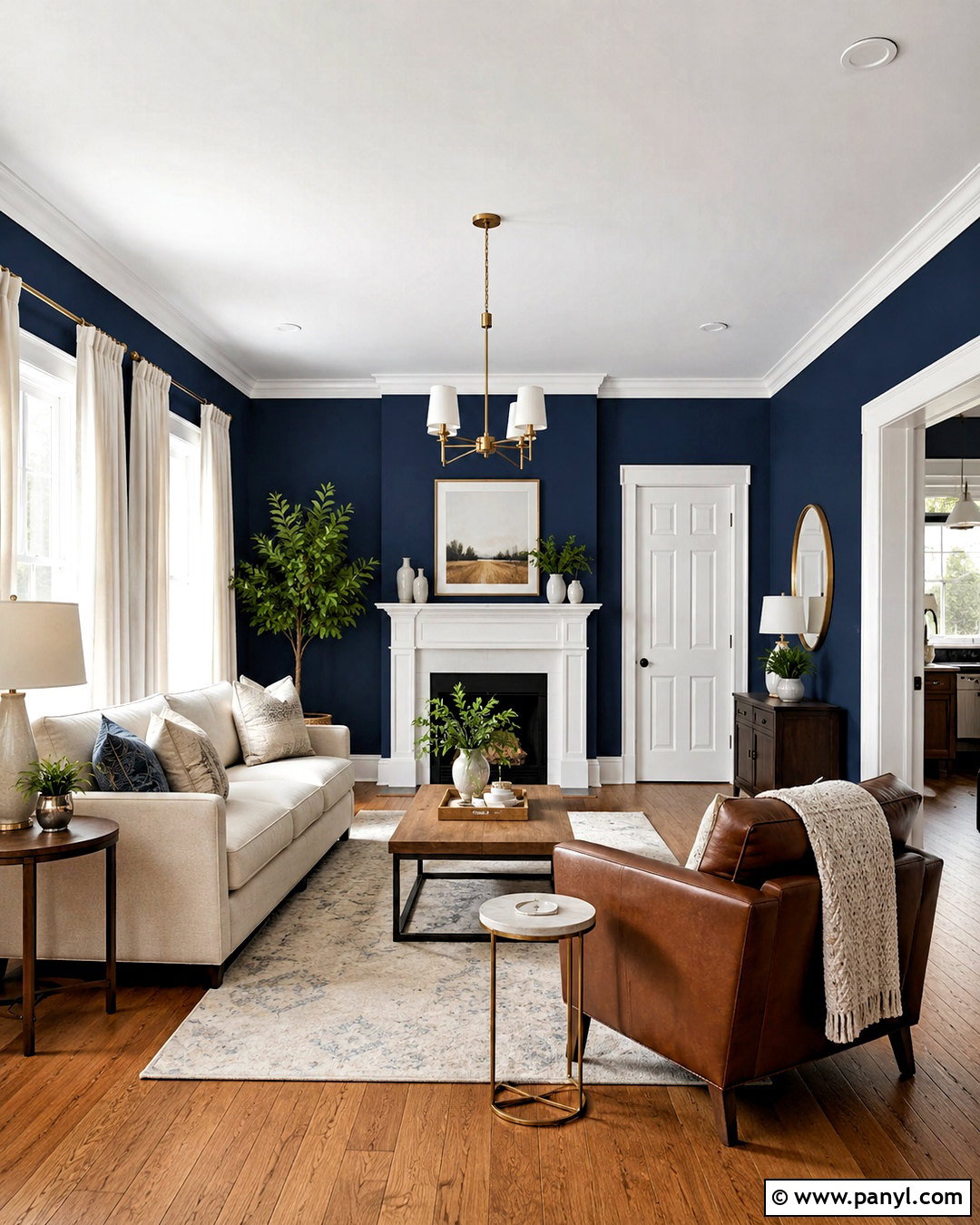 Chantilly Lace White Trim With Navy Walls - 20 best white trim paint color ideas